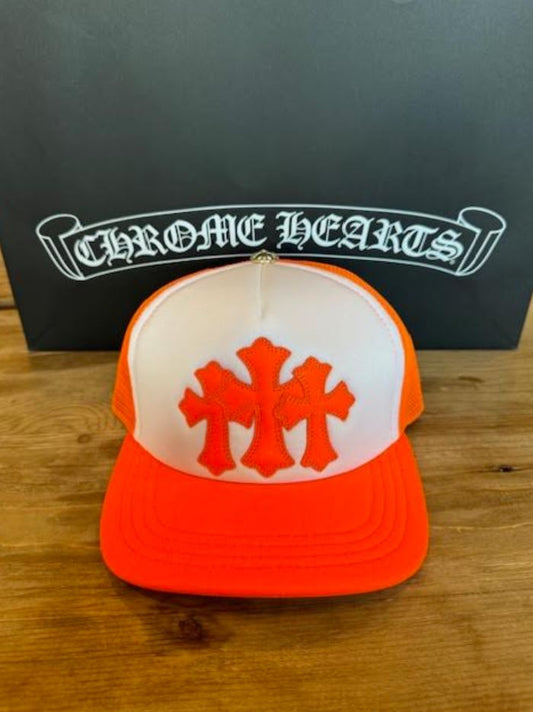 Chrome Heats Trucker Hat Neon Orange